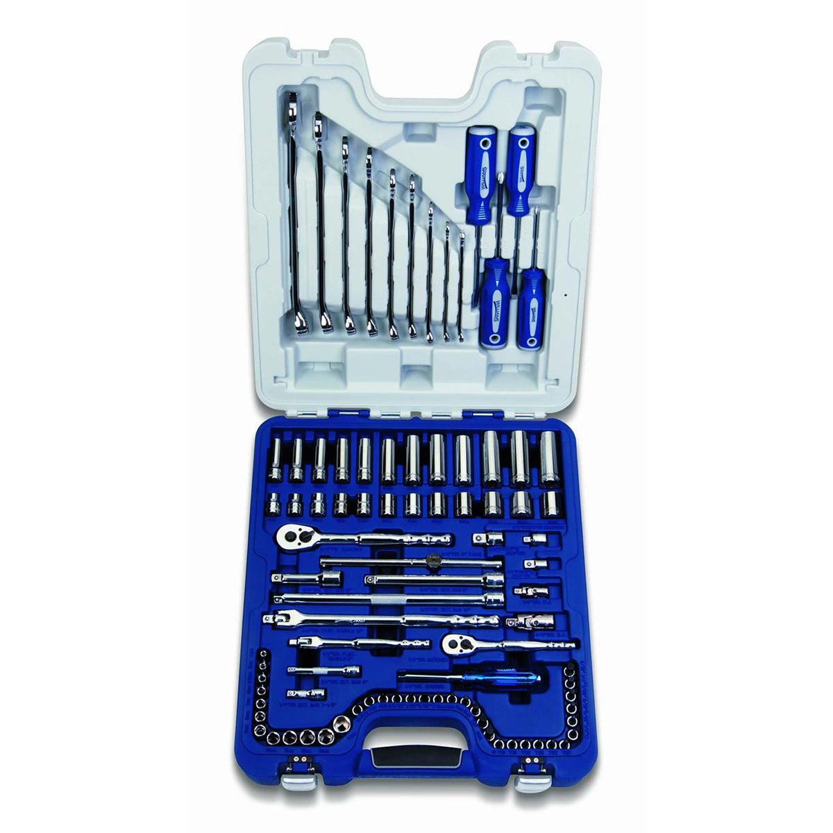 Williams 89-Piece 3/8-Inch and 1/4-Inch Drive Master Deluxe Socket and Tool Set JHW50622B