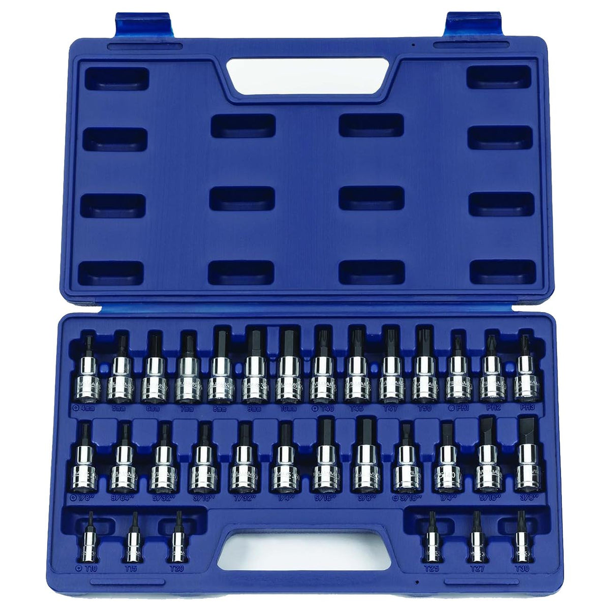 Williams 32-Piece 3/8-Inch and 1/4-Inch Drive Metric/SAE Socket Bit Set