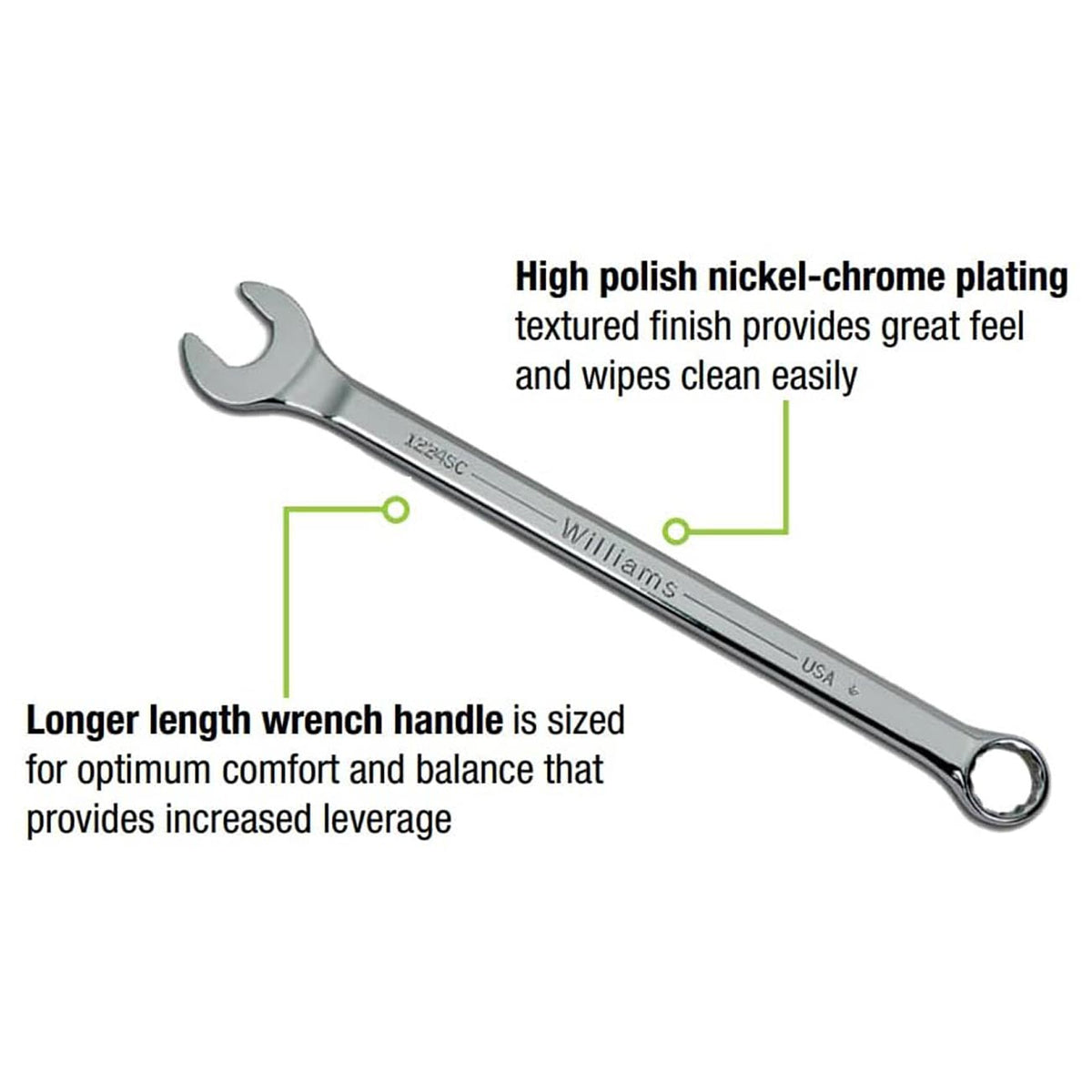 Williams 18-Piece Metric Combination Wrench Set
