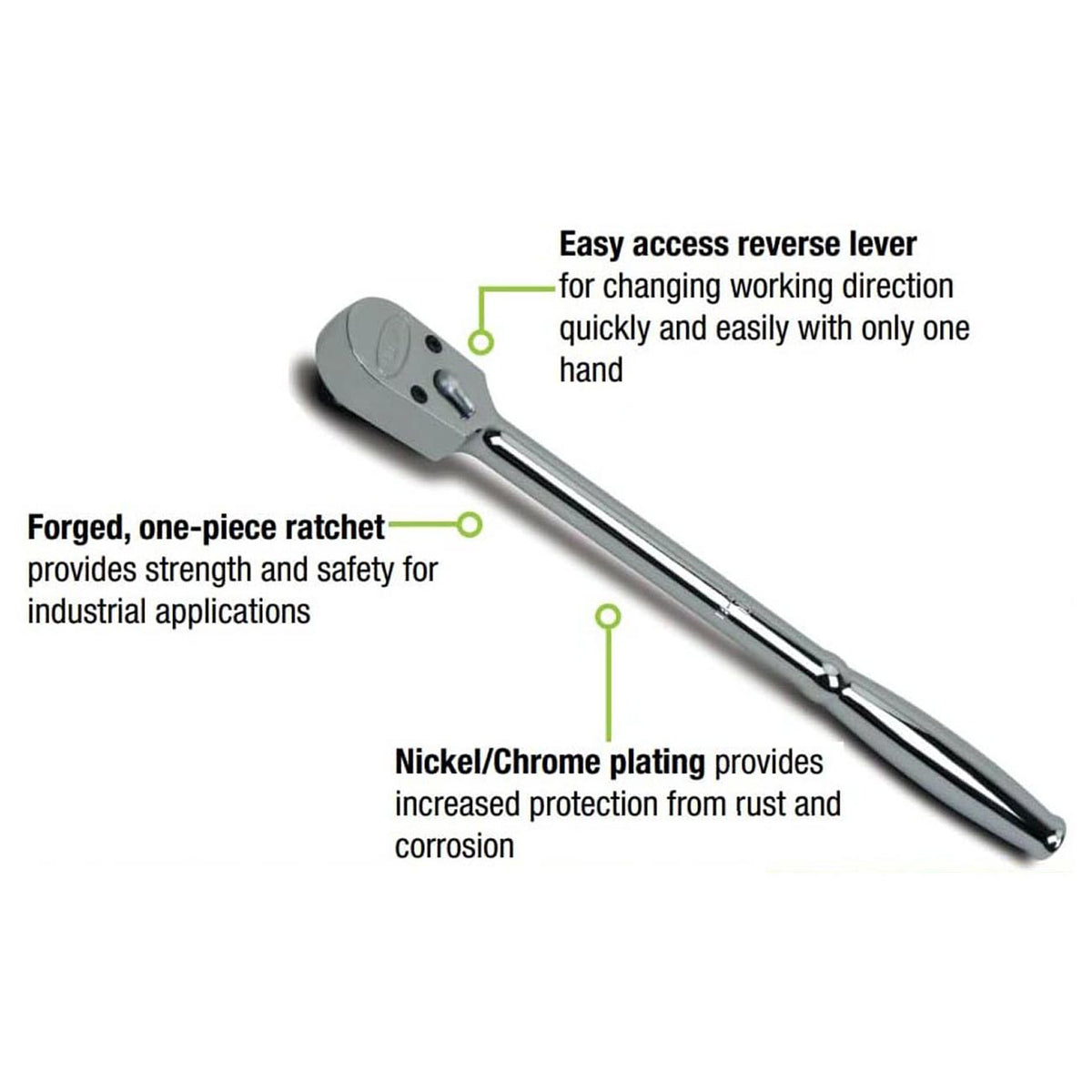 Williams JHWS52EHLA 1/2-Inch Drive Sealed Narrow-Head Ratchet, 15-Inch Handle, 36-Tooth