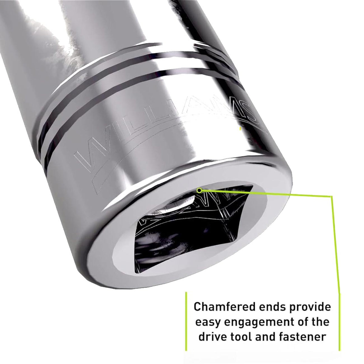 Williams 25/32-Inch Deep 12-Point Socket, 1/2-Inch Drive