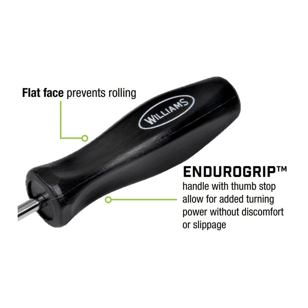 Williams JHWSDE50 Endurogrip Cabinet Screwdriver, Slotted 3/16 in. x 10 in.