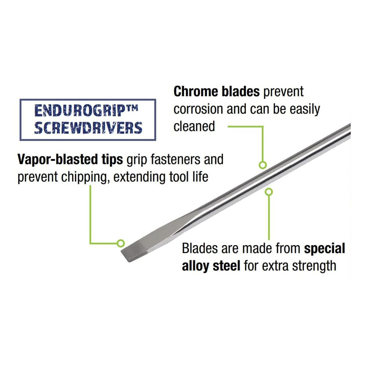 Williams JHWSDE50 Endurogrip Cabinet Screwdriver, Slotted 3/16 in. x 10 in.