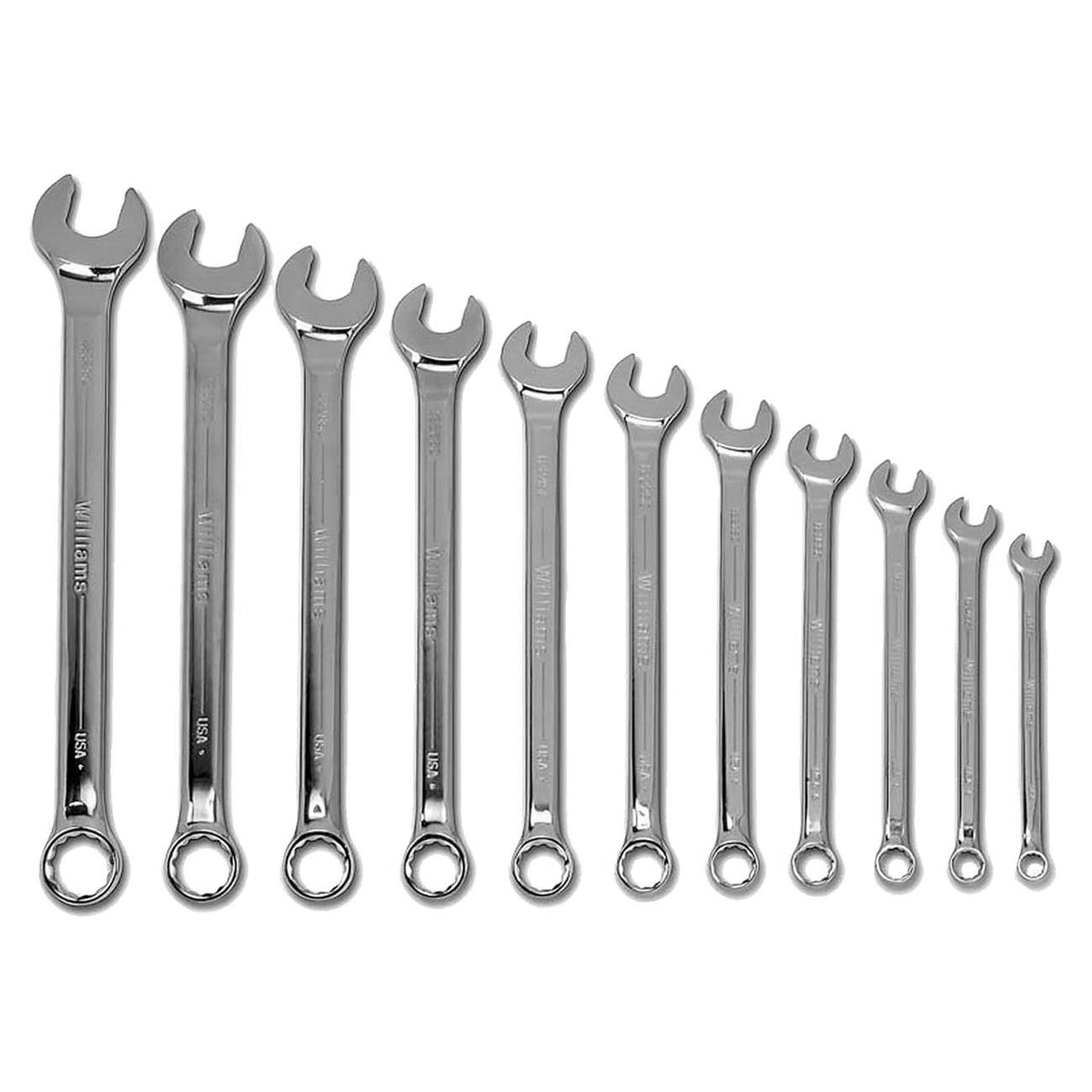 Williams JHWWS1171SCA SAE Combination Wrench Set, 11-Piece