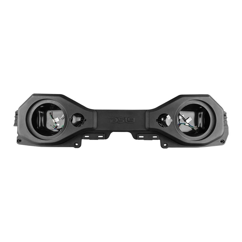 DS18 Overhead Bar System for JK/JKU Jeeps - Black with (2) 8-Inch Speakers and Tweeters