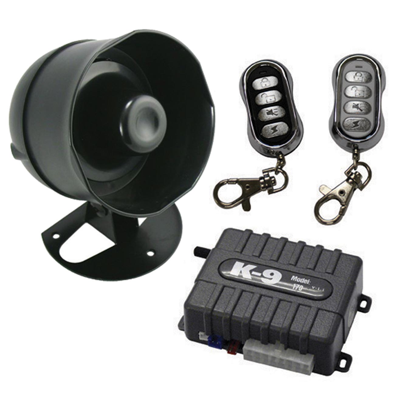 Excalibur Alarms K-9 Car Alarm with Dual 4-Button Remote Controls