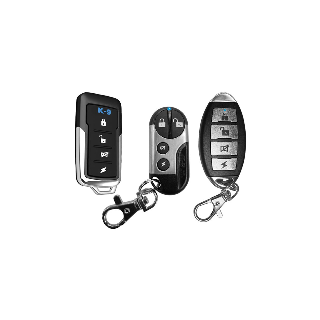 Excalibur Alarms K-9 Car Alarm with Keyless Entry and Three Transmitter Designs