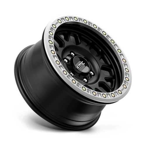 KMC KM234 Grenade Desert Beadlock 17x8.5 Wheel, 6x5.5 Bolt Pattern, Satin Black, +0 Offset