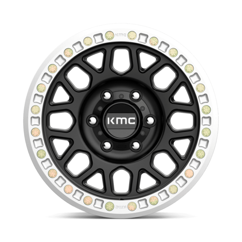 KMC KM234 Grenade Desert Beadlock 17x8.5 Wheel, 6x5.5 Bolt Pattern, Satin Black, +0 Offset