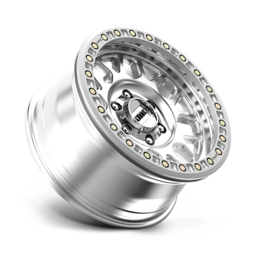 KMC KM234 Grenade Desert Beadlock 17x8.5-Inch Machined Wheel, 6x135, 0 Offset