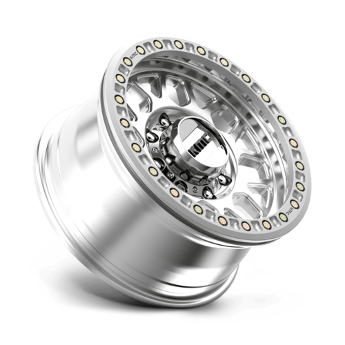 KMC KM234 Grenade Desert Beadlock Machined Wheel, 17-Inch, 8-Lug