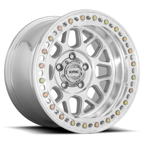 KMC KM235 Grenade Crawl Beadlock 17x9 Wheel, 5x5 Bolt Pattern, -38 Offset, Machined Finish
