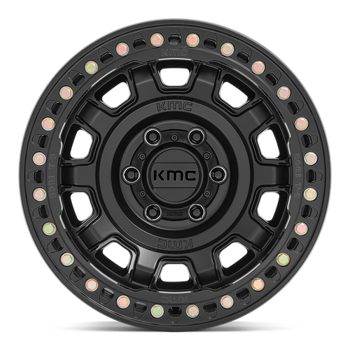 KMC KM236 Tank Beadlock 17x9 Wheel, 6x5.5 Bolt Pattern, -15 Offset, Satin Black