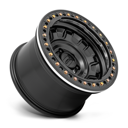 KMC KM236 Tank Beadlock 17x9 Wheel, 5x5 Bolt Pattern, -15 Offset, Satin Black