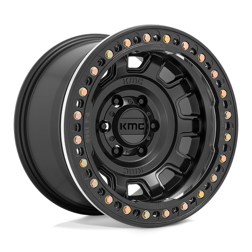 KMC KM236 Tank Beadlock 17x9 Wheel, 6x5.5 Bolt Pattern, -38 Offset, Satin Black