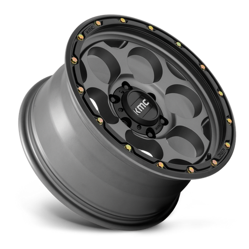 KMC KM541 Dirty Harry 17x8.5 Wheel, 6x5.5 Bolt Pattern, Satin Gray with Black Lip
