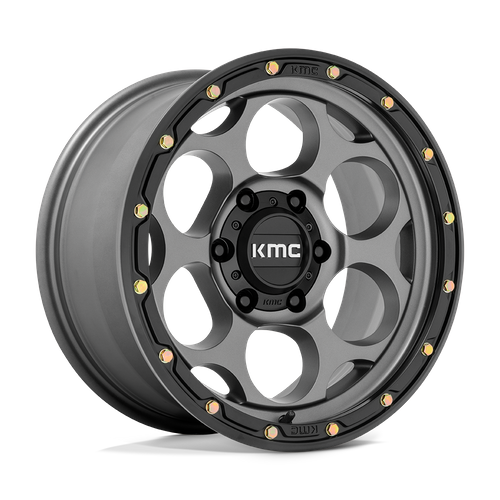 KMC KM541 Dirty Harry 17x8.5 Wheel, 6x5.5 Bolt Pattern, Satin Gray with Black Lip