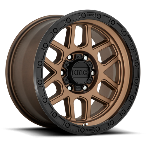 KMC KM544 Mesa 17x9 Matte Bronze Wheel with Black Lip, 6x5.5 Bolt Pattern
