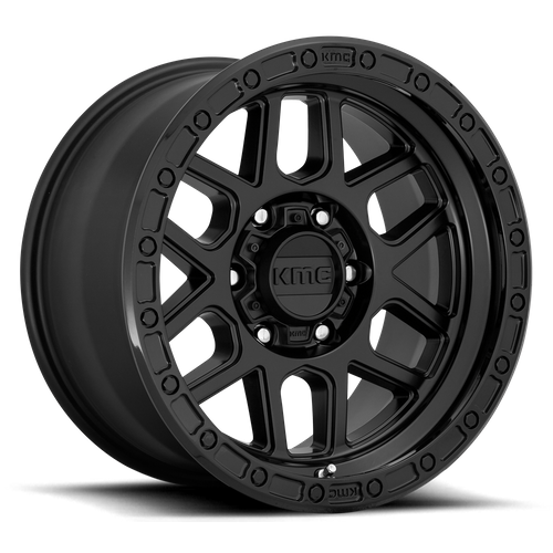 KMC KM544 Mesa 20x9 Wheel, 6x5.5 Bolt Pattern, Satin Black with Gloss Black Lip