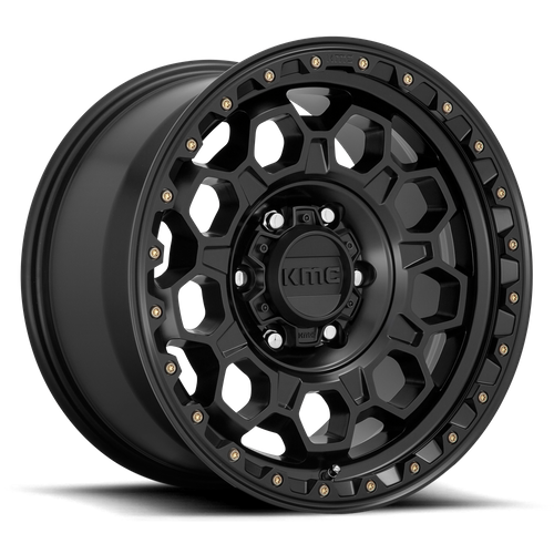 KMC KM545 Trek 17-Inch Satin Black Wheel, 5x150 Bolt Pattern, 18mm Offset