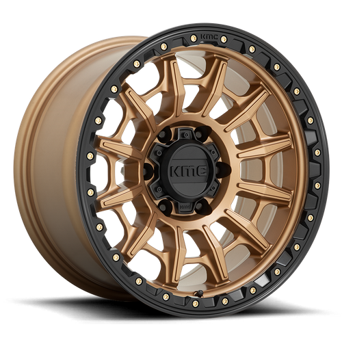 KMC KM547 Carnage 17x9 Matte Bronze Wheel with Black Lip, 5x5 Bolt Pattern