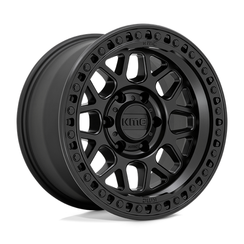 KMC KM549 GRS 18-Inch Satin Black Wheel, 8x6.5 Bolt Pattern, -12 Offset