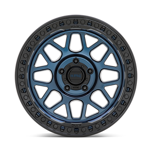 KMC KM549 GRS 17-Inch Wheel, 5x5 Bolt Pattern, Midnight Blue with Gloss Black Lip