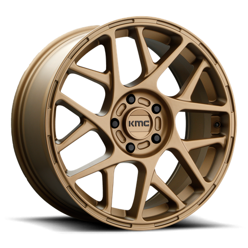 KMC KM708 Bully 17x8-Inch Matte Bronze Wheel, 5x4.5 Bolt Pattern, 38mm Offset