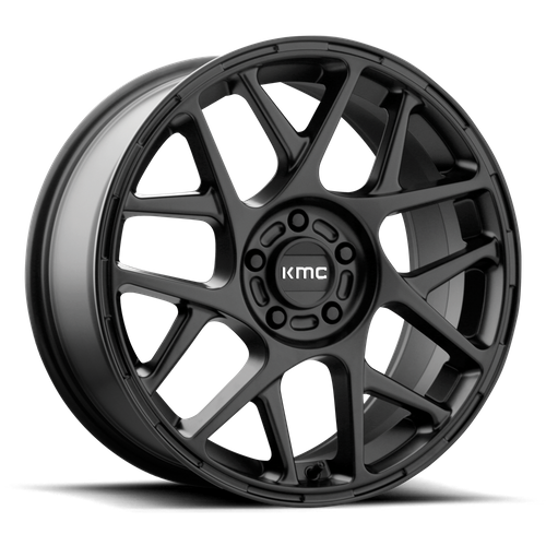 KMC KM708 Bully 17x8-Inch Satin Black Wheel, 5x4.25 Bolt Pattern, 38mm Offset