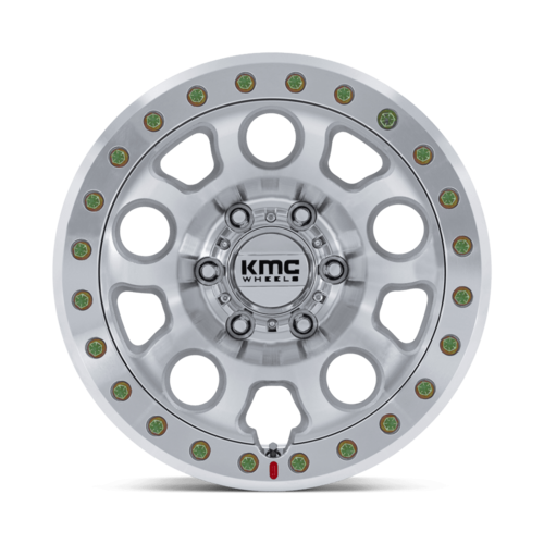 KMC E25 Beadlock Wheel, 17x9 Inches, 5x127 Bolt Pattern, Machined Finish
