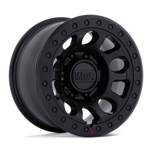 KMC E25 Beadlock 17x9 Inch Wheel with -38 Offset in Blackout Finish
