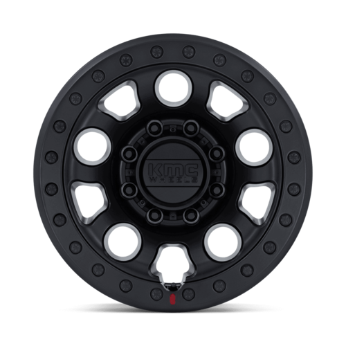 KMC E25 Beadlock 17x9 Inch Wheel with -38 Offset in Blackout Finish