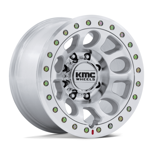 KMC E25 Beadlock Wheel 17x9 -38mm Offset with Machined Finish, 8x165.1 Bolt Pattern