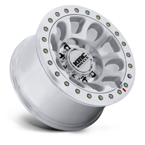 KMC E25 Beadlock Wheel 17x9 -38mm Offset with Machined Finish, 8x165.1 Bolt Pattern