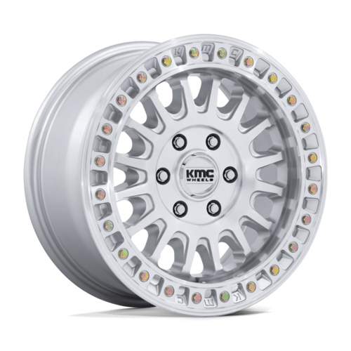 KMC KM552 IMS 17x8 Gloss Silver Machined Face Wheel, 6x5.5 Bolt Pattern, +32 Offset