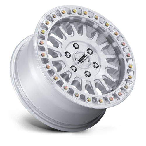 KMC KM552 IMS 17x8 Gloss Silver Machined Face Wheel, 6x5.5 Bolt Pattern, +32 Offset