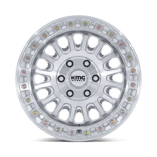 KMC KM552 IMS 17x8 Gloss Silver Machined Face Wheel, 6x5.5 Bolt Pattern, +32 Offset