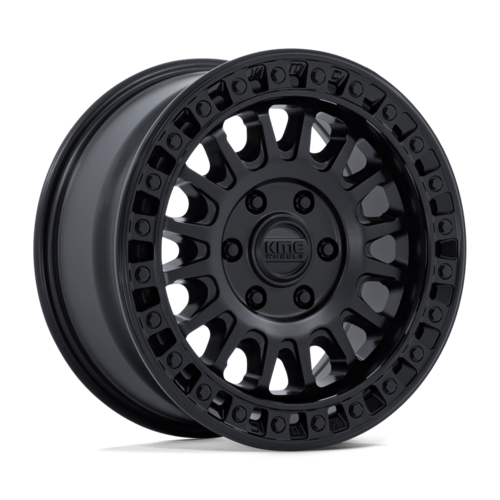KMC KM552 IMS 17x8 Wheel, 6x5.5 Bolt Pattern, +32 Offset, Matte Black with Gloss Black Lip