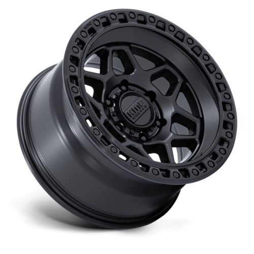 KMC KM553 Torx 17-Inch Matte Black Wheel with Gloss Black Lip, 6x135 Bolt Pattern