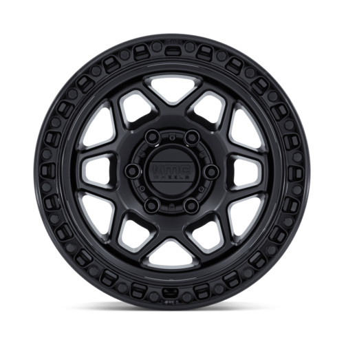 KMC KM553 Torx 17-Inch Matte Black Wheel with Gloss Black Lip, 6x135 Bolt Pattern