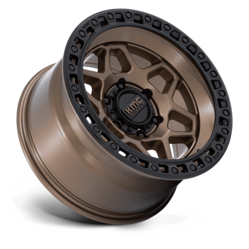 KMC KM553 Torx 17x8.5 Matte Bronze Wheel with Gloss Black Lip, 6x5.5 Bolt Pattern, +25 Offset
