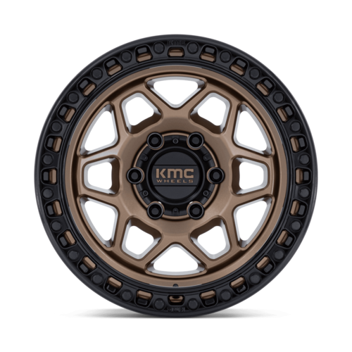 KMC KM553 Torx 17x8.5 Matte Bronze Wheel with Gloss Black Lip, 6x5.5 Bolt Pattern, +25 Offset