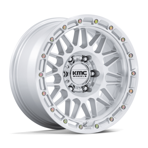 KMC KM555 Attack 18x9 6x5.5 Gloss Silver Machined Face Wheel