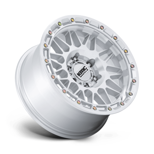 KMC KM555 Attack 18x9 6x5.5 Gloss Silver Machined Face Wheel