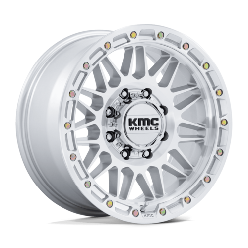 KMC KM555 Attack 18x9 8x180 Gloss Silver Machined Face Wheel