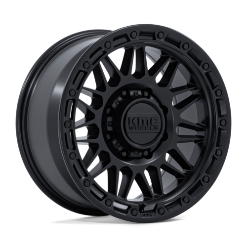 KMC KM555 Attack 18-Inch Matte Black Wheel, 8x180 Bolt Pattern, +0 Offset