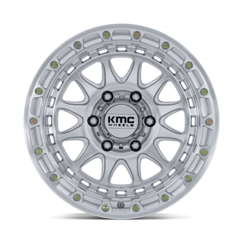 KMC KM556 Crux 20x9 Gloss Silver Machined Face Wheel, 6x5.5 Bolt Pattern, +1 Offset