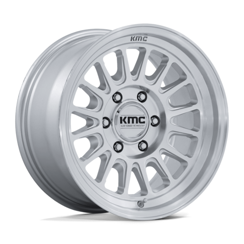 KMC KM733 Impact FFT 17x8 6x130 Gloss Silver Machined Face Wheel
