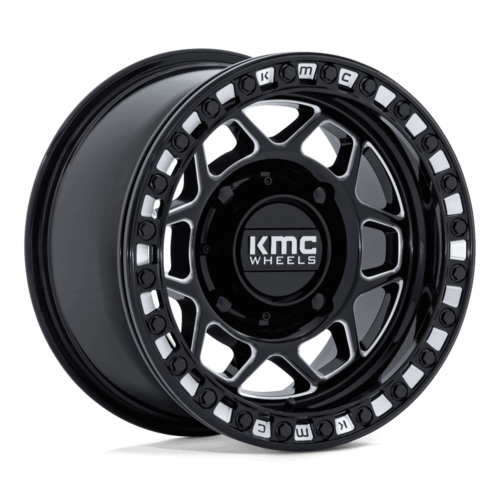 KMC Powersports KS241 Torx UTV Beadlock Wheel, 15x8, 4x137, Gloss Black Milled