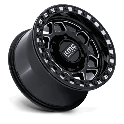 KMC Powersports KS241 Torx UTV Beadlock Wheel, Gloss Black Milled